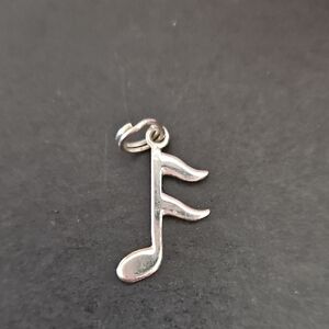 Silver Music Note Charm